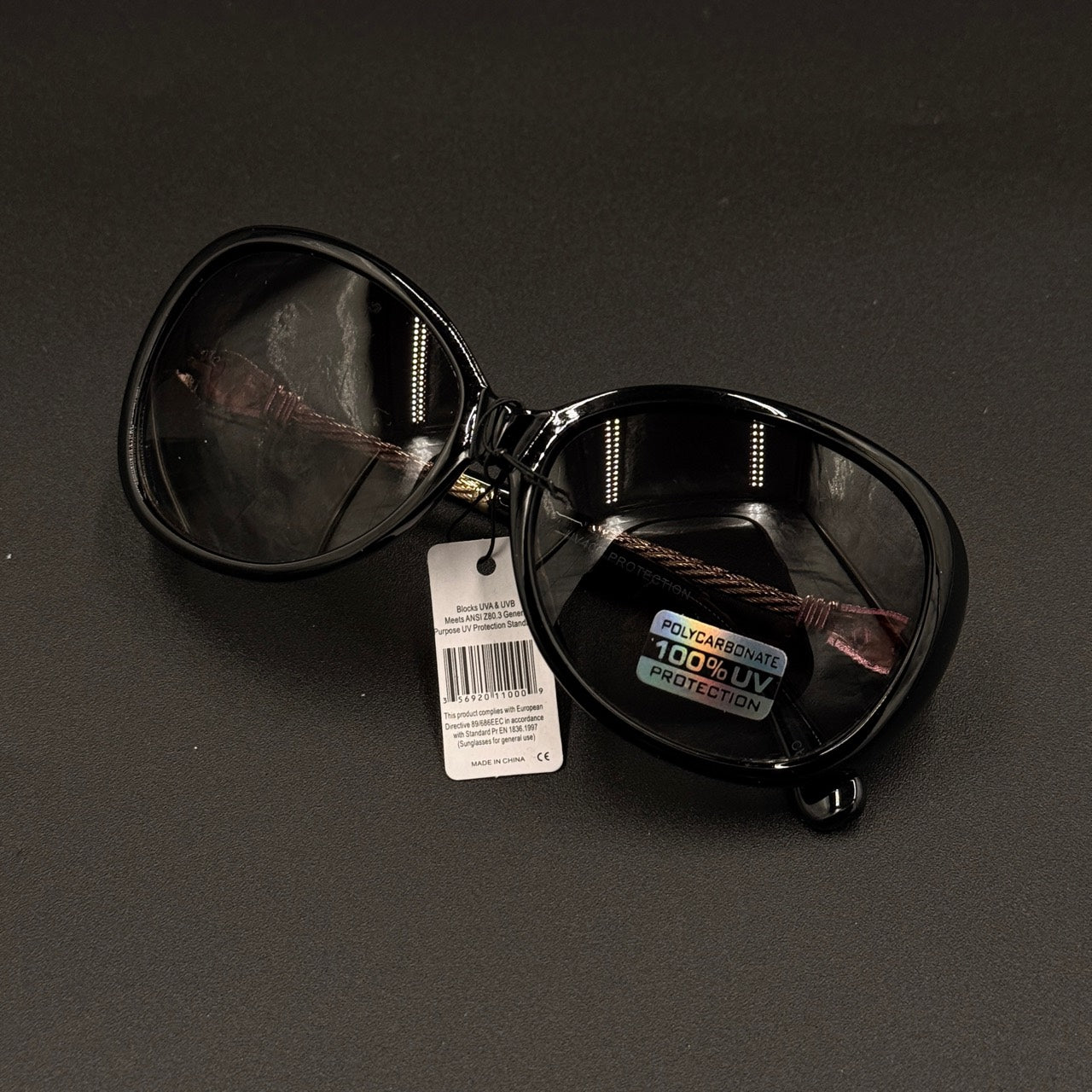 Zahara Black Blue Smoky Lens Gold