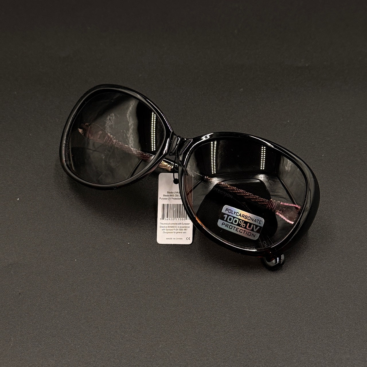 Zahara Black Tortoise Blue Smoky Lens Gold