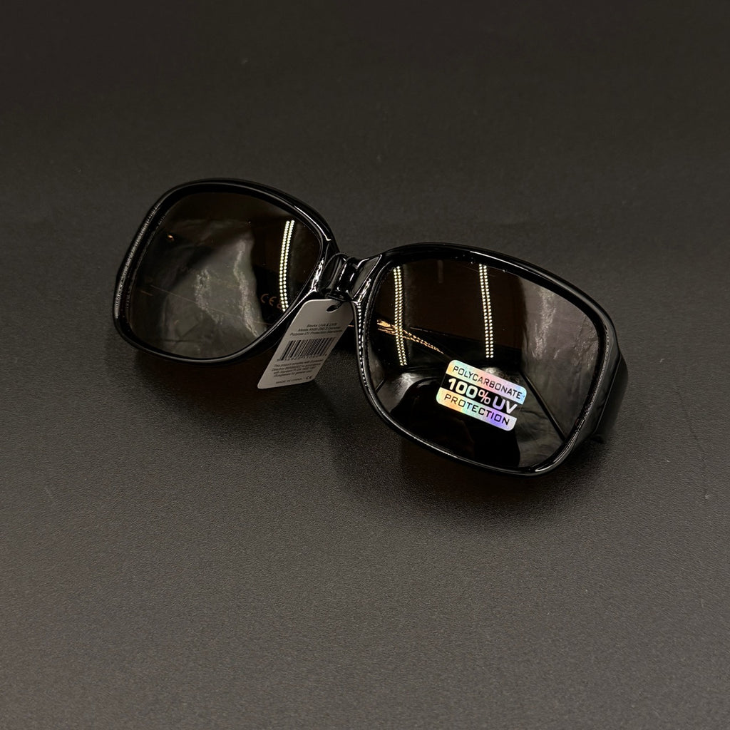 Amara brown lenses with gold crystal temple